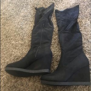 Womens over the knee black boots 8.5